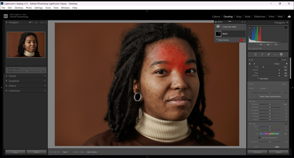 How to make a person's skin smoother in Lightroom and Photoshop