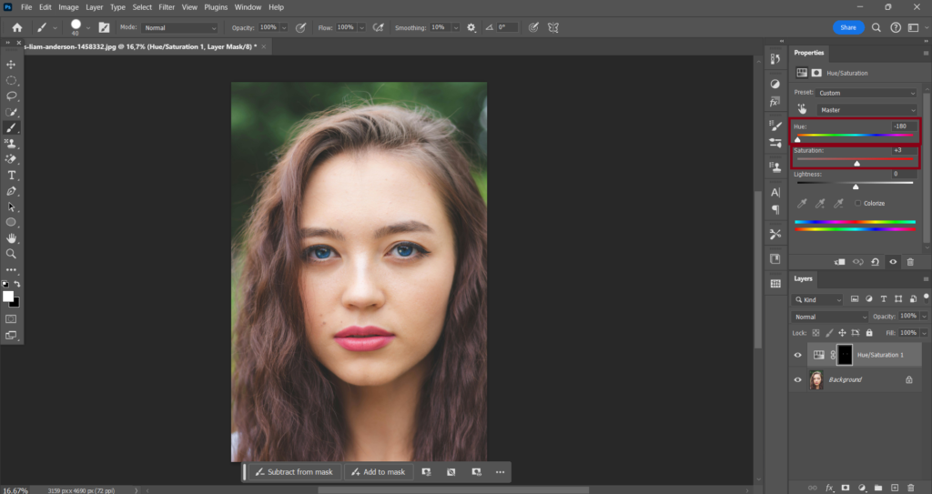 How to change eye color in Photoshop