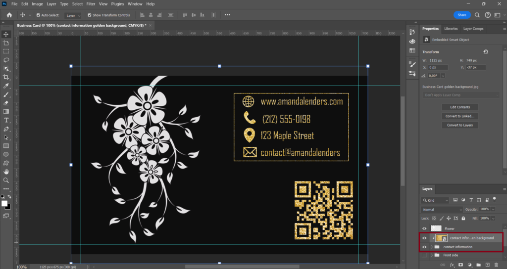This is What I Did To Create This Luxurious Floral Business Card in Photoshop