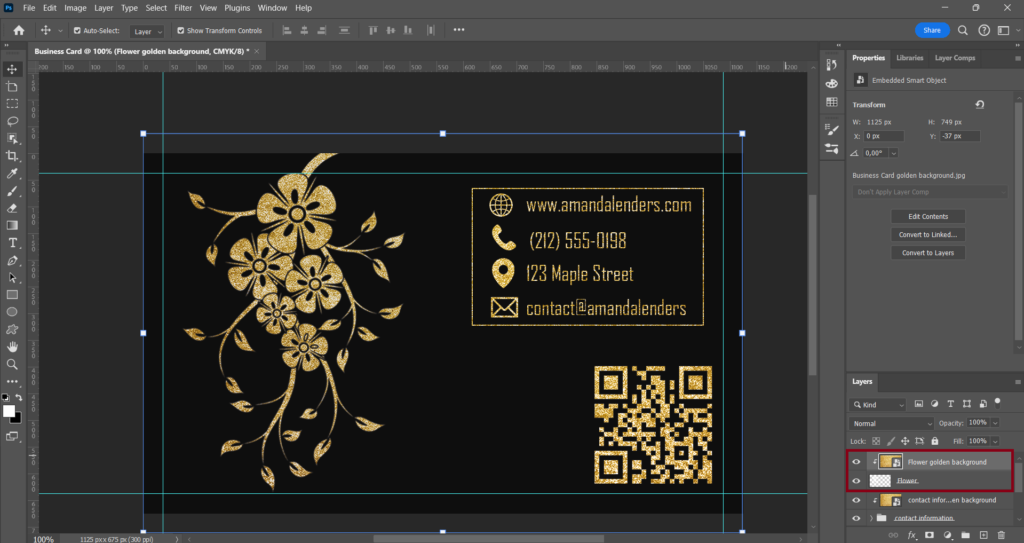 This is What I Did To Create This Luxurious Floral Business Card in Photoshop