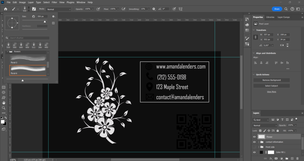 This is What I Did To Create This Luxurious Floral Business Card in Photoshop