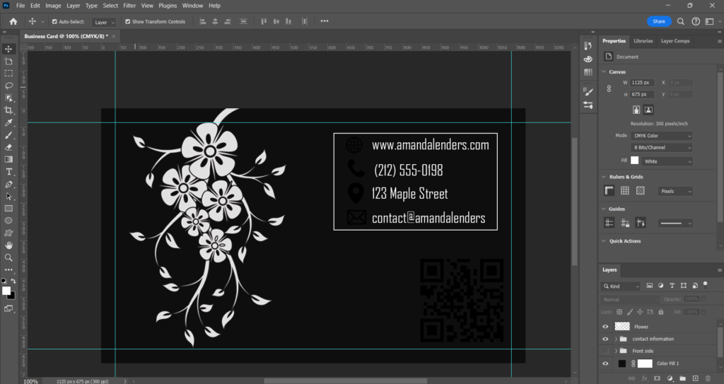 This is What I Did To Create This Luxurious Floral Business Card in Photoshop