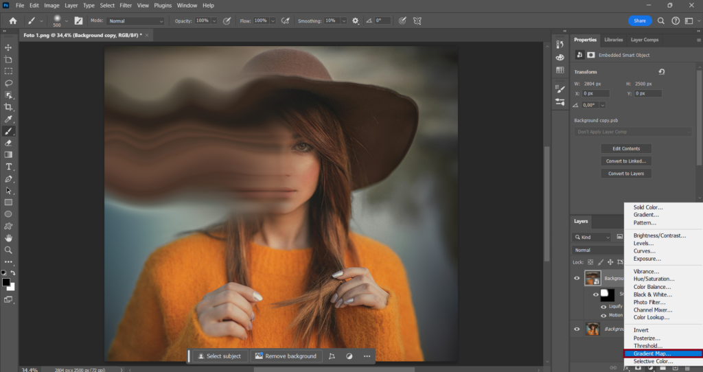 Creating an Amazing Stretched Blur Effect Using The Liquify Tool in Photoshop